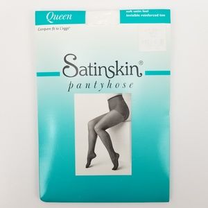 Satinskin 2X Queen White Pantyhose Invisible Toe